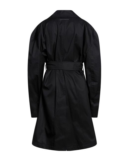 MM6 by Maison Martin Margiela Black Overcoat & Trench Coat