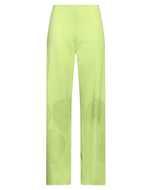Liviana Conti Green Lime Pants Viscose, Polyamide, Elastane