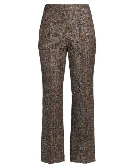 Giambattista Valli Gray Taupe Pants Wool, Polyester, Polyamide