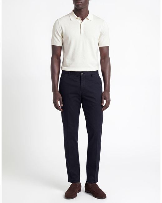 Incotex Blue Pants Cotton, Elastane for men