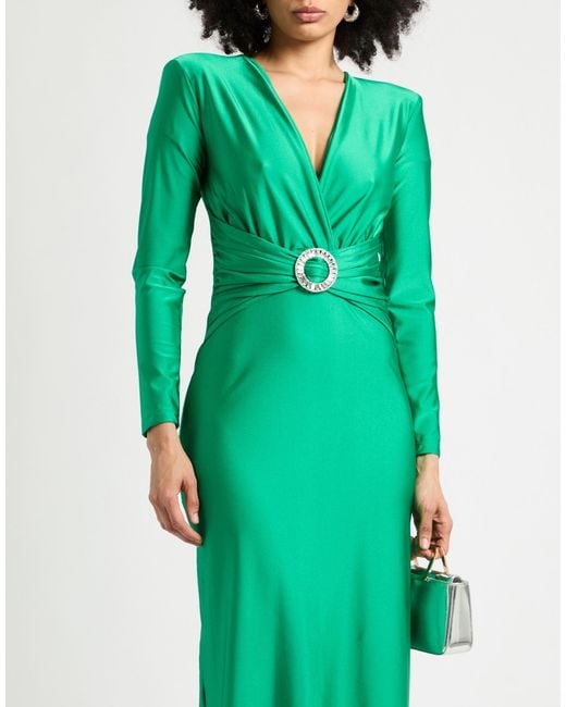 P.A.R.O.S.H. Green Maxi Dress Polyamide, Elastane