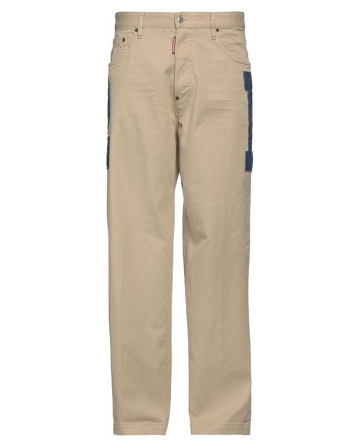 DSquared² Natural Pants Cotton, Elastane for men