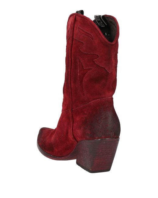 Elena Iachi Red Ankle Boots