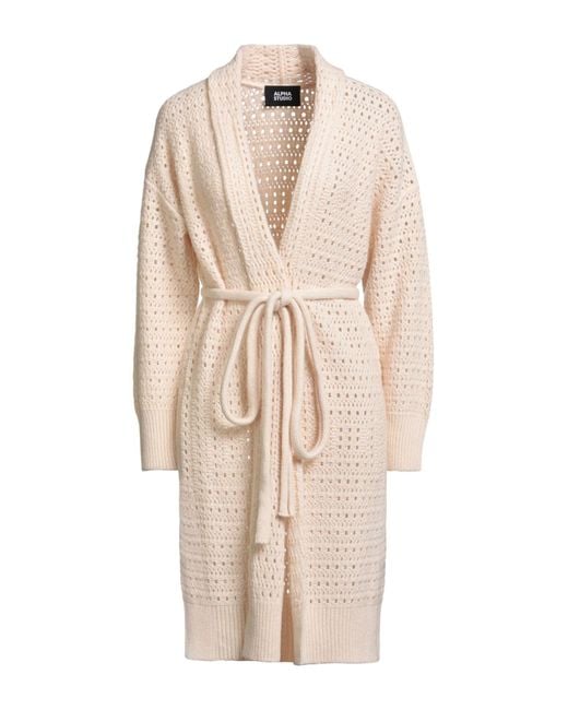 Alpha Studio Natural Cardigan Wool, Viscose, Polyamide, Cashmere