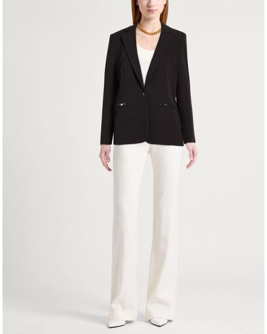 Veronica Beard Black Blazer Nylon, Elastane