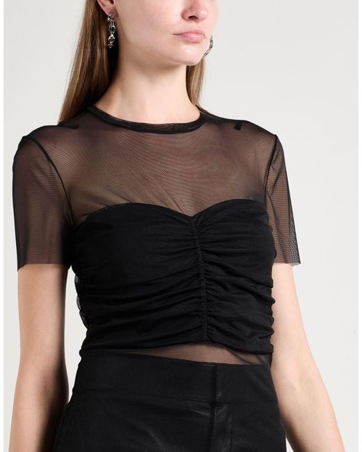 Patrizia Pepe Black Top Polyamide, Elastane