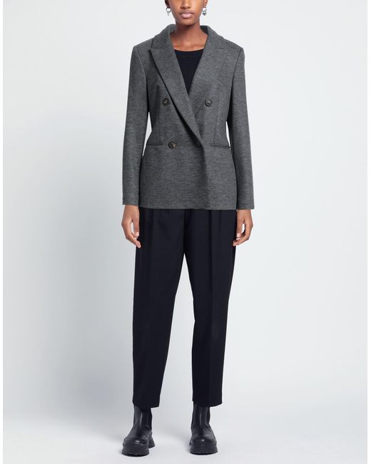 Cappellini By Peserico Black Suit Jacket