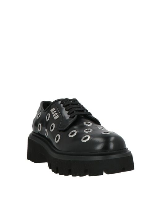 MSGM Black Schnürschuh