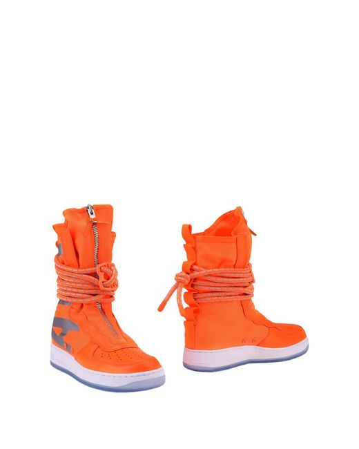 Nike Orange Sf Af1 Hi Gymnastics Shoes for men