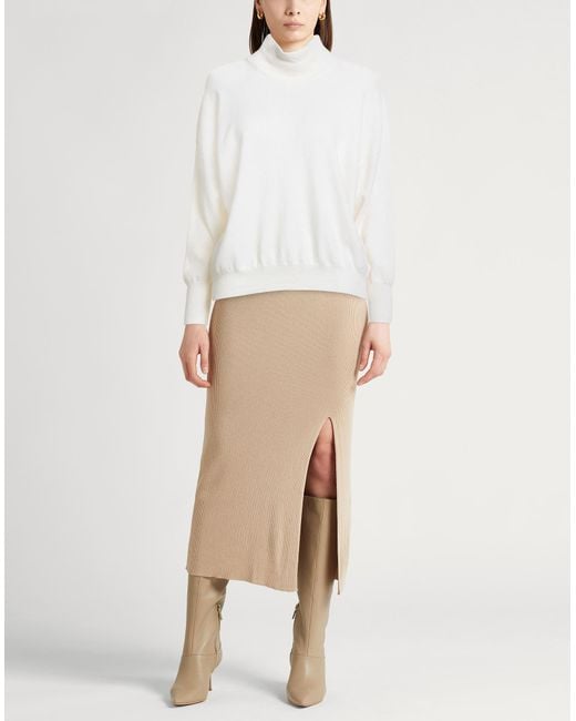 Peserico White Rollkragenpullover
