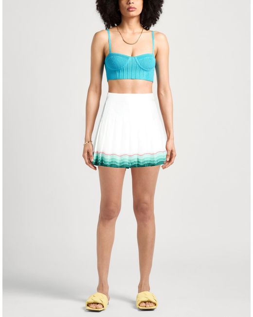 Casablanca Green Mini Skirt Silk