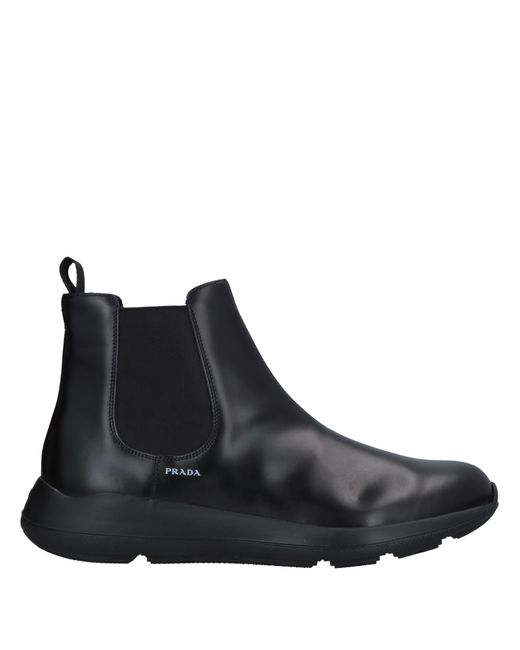 Prada Linea Rossa Ankle Boots in Black for Men | Lyst
