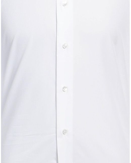 Caruso White Shirt Cotton for men