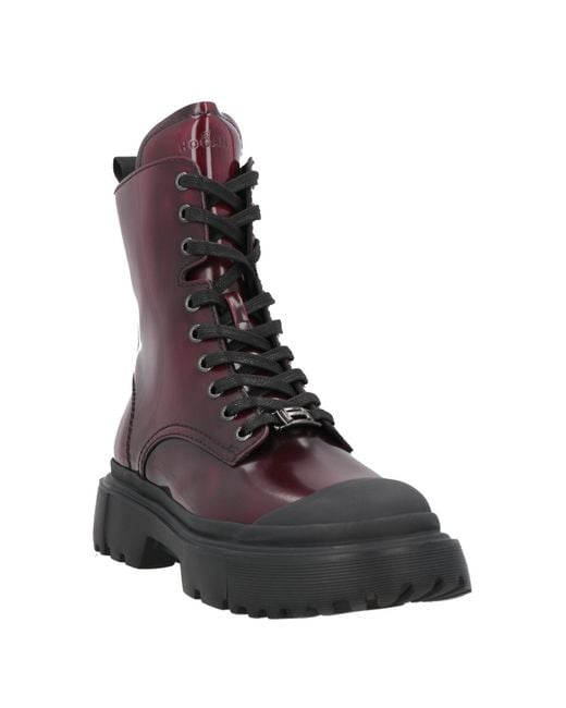 Hogan Purple Ankle Boots