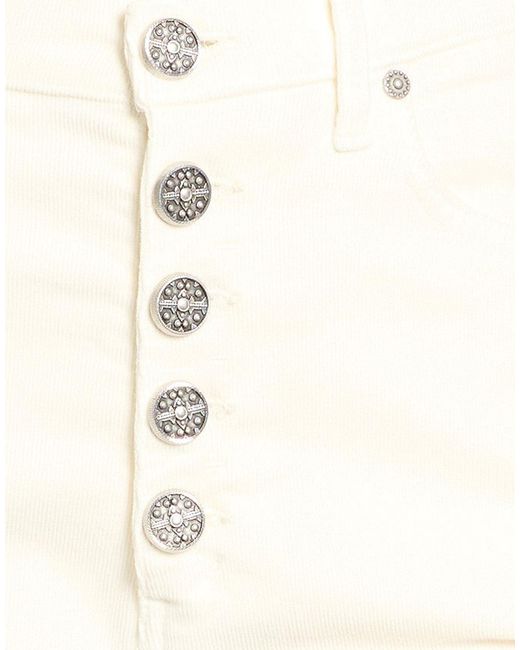Dondup White Pants Cotton, Lyocell, Elastane