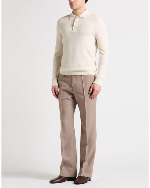 Brunello Cucinelli White Sweater Cashmere for men