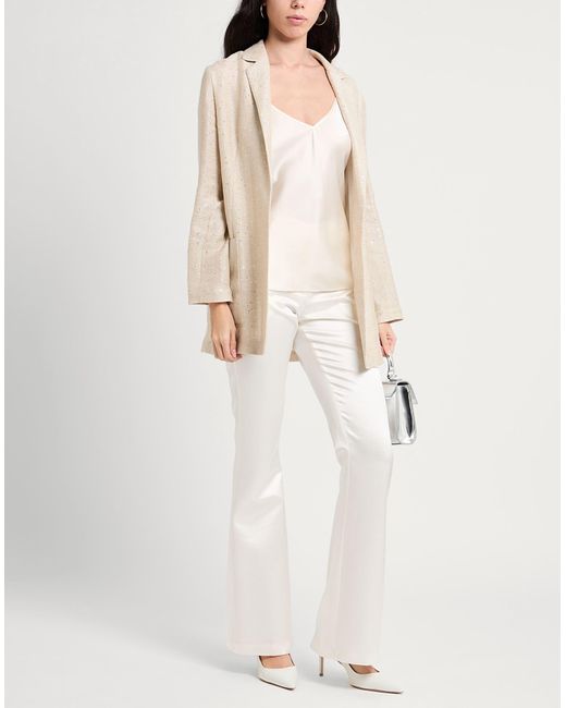 Mouche Natural Blazer Linen, Polyester, Polyamide
