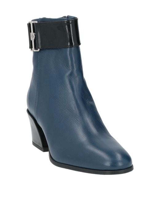 Cerruti 1881 Blue Ankle Boots Cow Leather