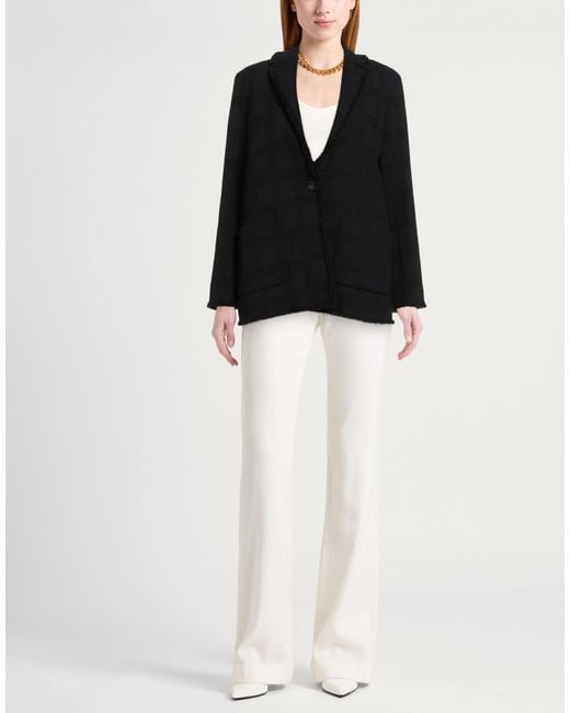 Eleventy Black Blazer Wool, Elastane