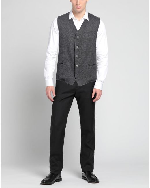 DISTRETTO 12 Gray Tailored Vest for men