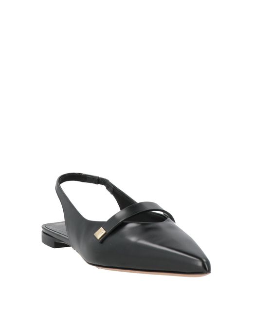 Max Mara Black Ballet Flats Leather