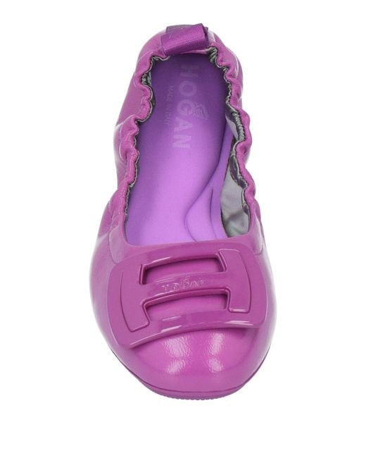 Hogan Purple Ballet Flats