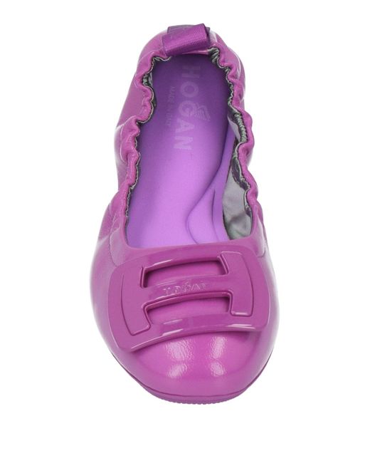 Hogan Purple Ballet Flats