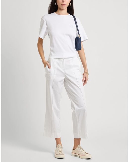 Fedeli White Pants Cotton, Elastane