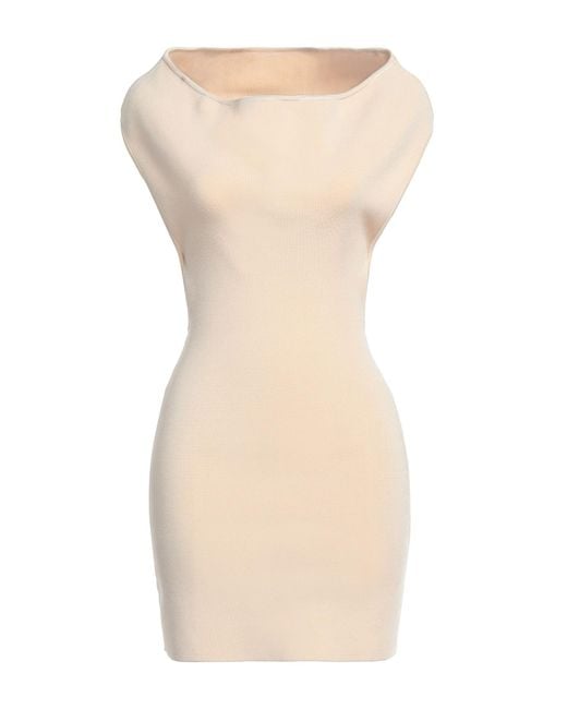 Jacquemus Natural Mini Dress Viscose, Elastane