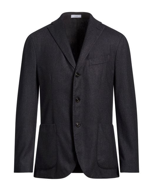Boglioli Black Blazer Wool, Polyester for men
