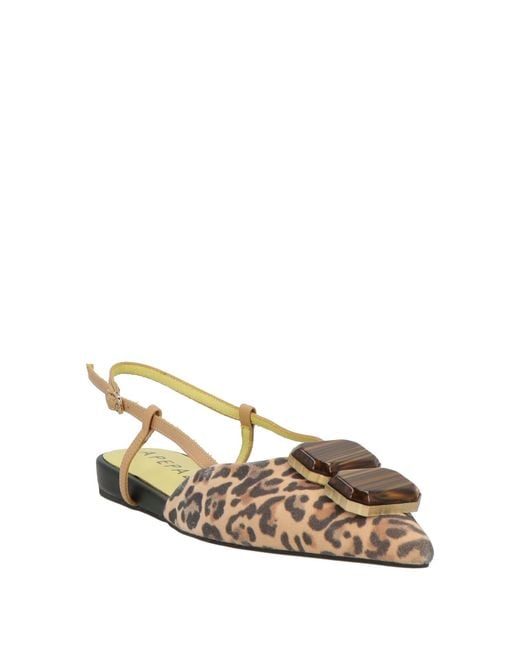 Apepazza Metallic Ballet Flats Leather