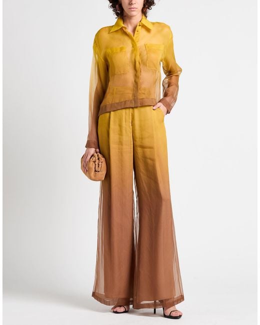 Max Mara Yellow Shirt Silk