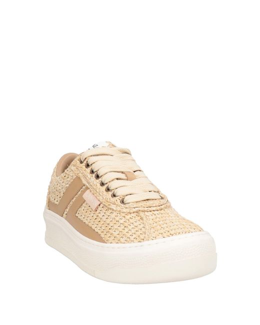 Lanvin Natural Sneakers Polyester, Cow Leather for men