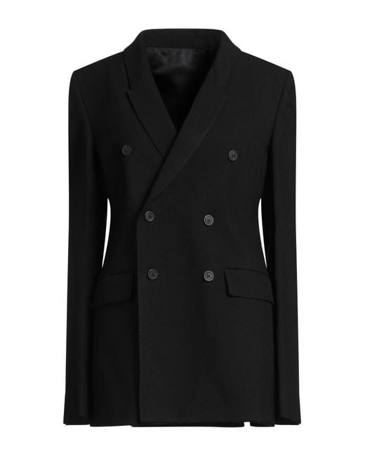Rick Owens Black Blazer Virgin Wool