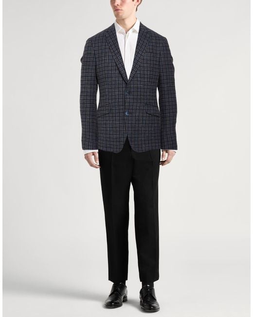 Hackett Blue Blazer Polyester, Cotton, Wool for men
