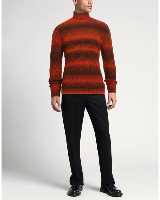 M.Q.J. Red Turtleneck Acrylic, Merino Wool, Mohair Wool, Elastane for men