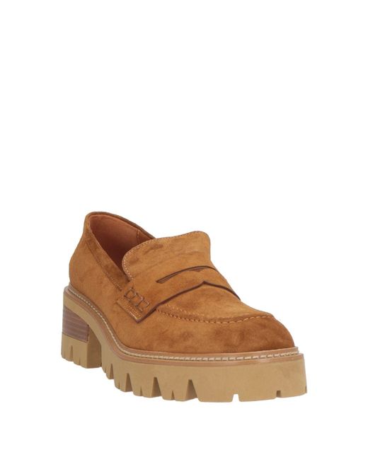 Lorenzo Mari Brown Loafers Leather