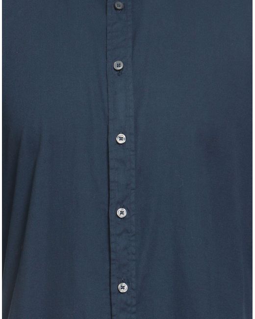 Ghirardelli Blue Washed Shirt Cotton for men