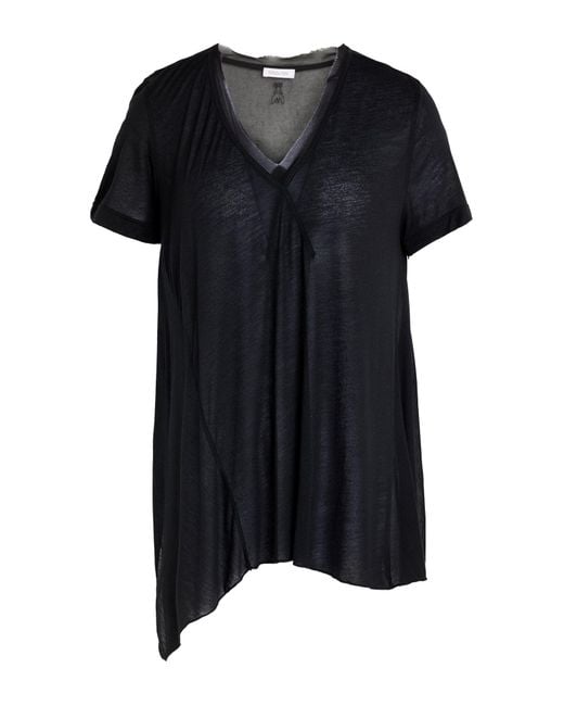 Patrizia Pepe Black T-Shirt Modal, Viscose
