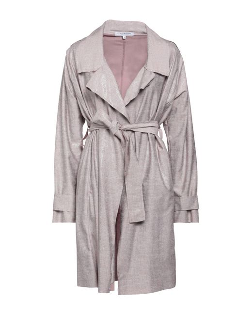 La Fille Des Fleurs Gray Overcoat & Trench Coat