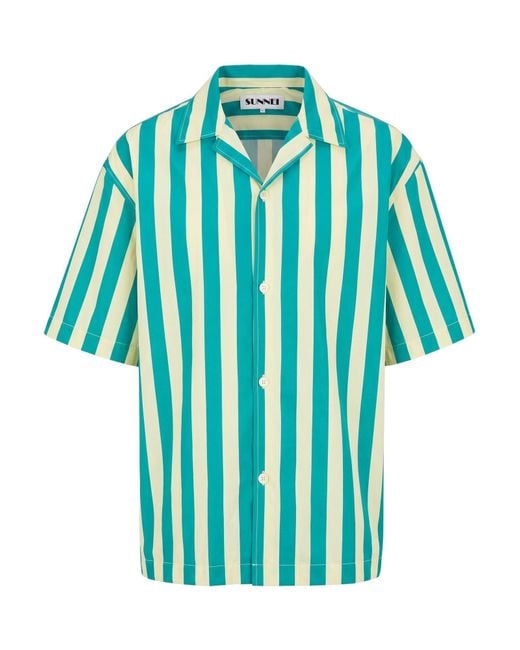 Sunnei Blue Shirt Polyamide, Elastane for men