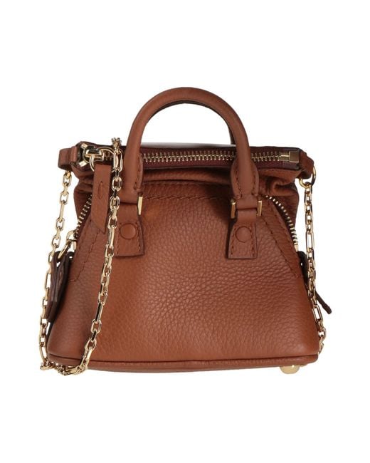 Maison Margiela Brown Cross-Body Bag Cow Leather, Zinc, Copper
