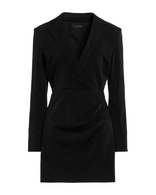 Guess Black Mini Dress Acetate, Elastane