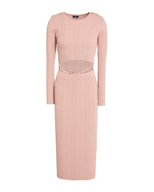 Elisabetta Franchi Pink Midi Dress