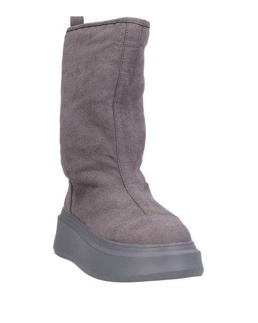 Twinset Gray Ankle Boots Textile Fibers
