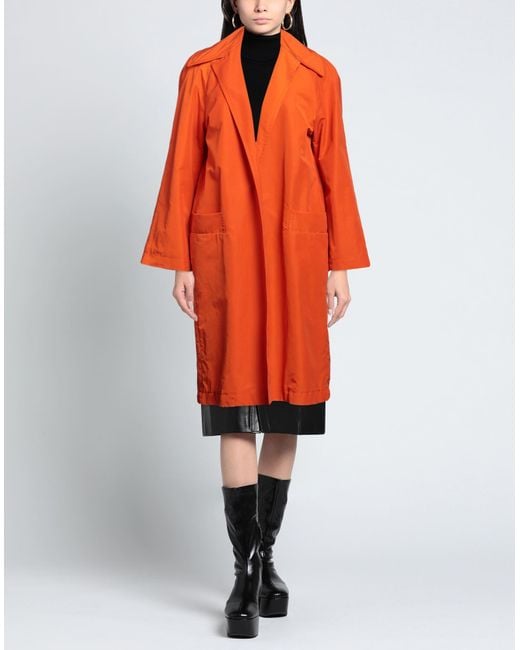 ODEEH Orange Overcoat & Trench Coat