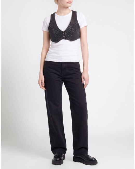 Guess Black Top Cotton, Elastane, Polyester