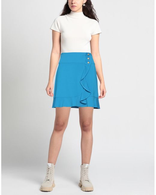 Pinko Blue Mini Skirt
