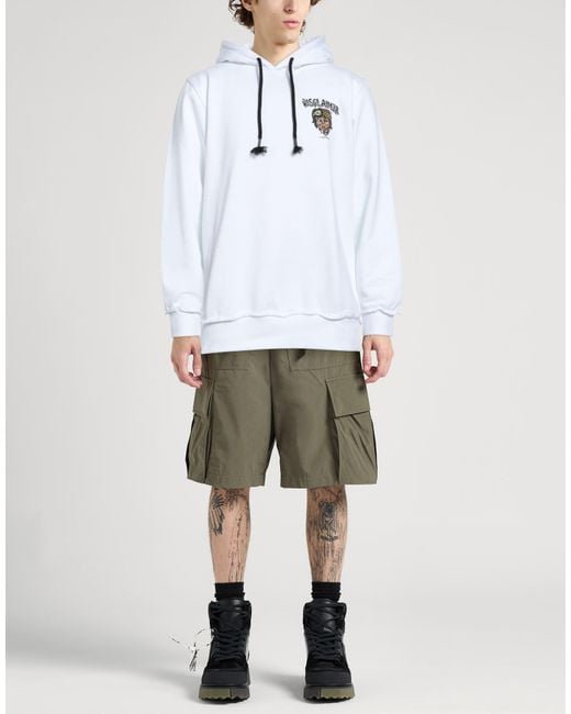 DISCLAIMER White Sweatshirt Cotton for men