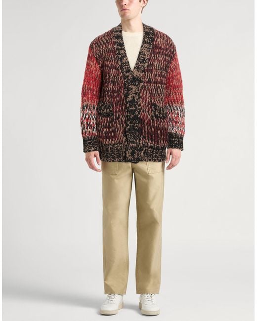 Roberto Collina Red Cardigan Baby Alpaca Wool, Nylon, Wool for men